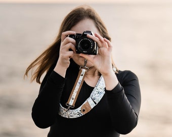Sling Camera Strap: Cross Body, Adjustable, Vegan,  boho style, DSLR Accessory