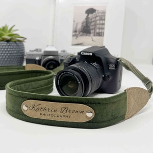 Personalized camera strap, camera strap with engraving for all SLR- and DSLR- cameras