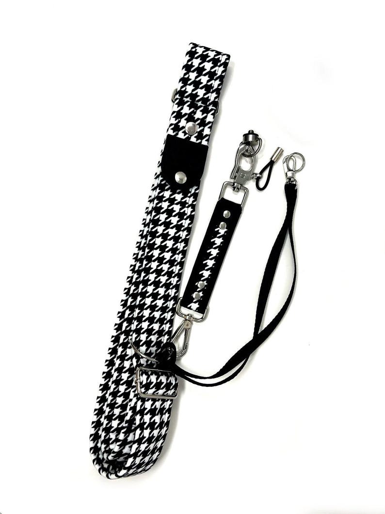 Sling Camera Strap: Vegan Leather and Velour (Leo print, Zebra or Houndstooth) image 7