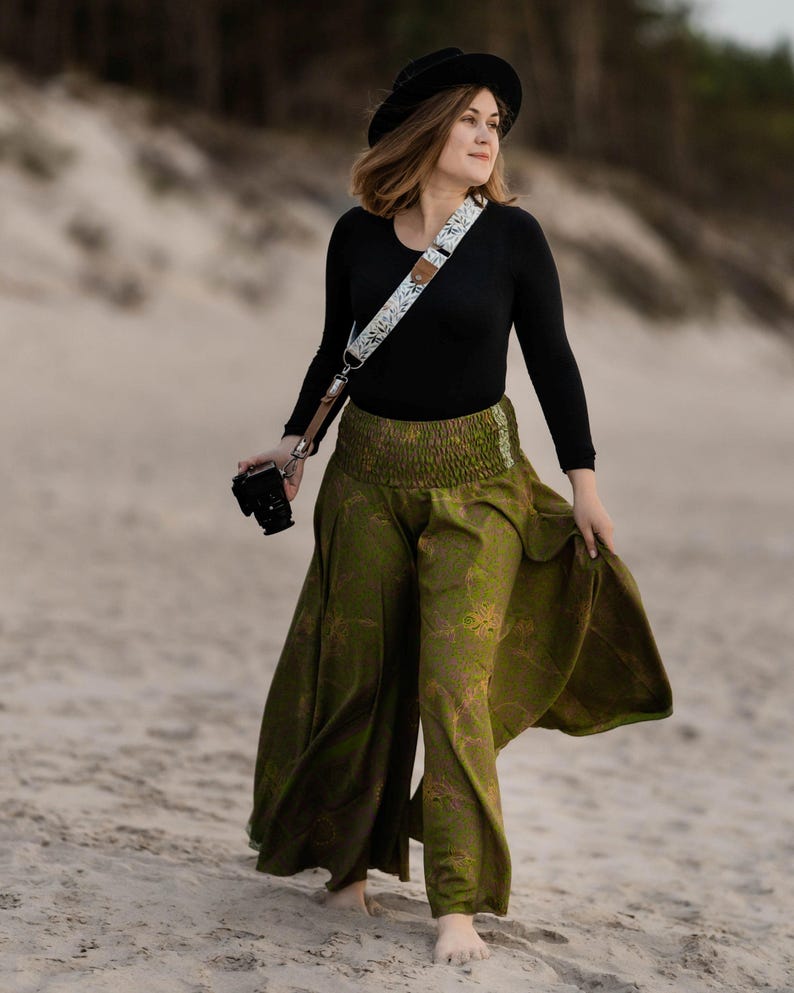 Sling Camera Strap: Cross Body, Adjustable, Vegan, boho style, DSLR Accessory image 2