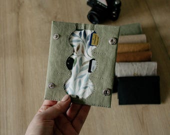 Porta schede di memoria personalizzato in ecopelle: custodia per schede SD e CF