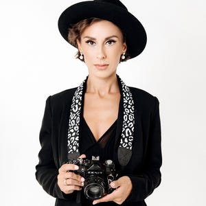 Leopard Print Camera Strap, DSLR Camera, Vegan Leather