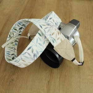 Kameragurt, Kameragurt mit Blättern, floraler Kameragurt, 100% veganes Zubehör, Geschenkidee, für alle DSLR-Kameras, Canon, Nikon