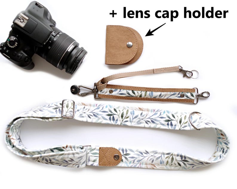 Sling Camera Strap: Cross Body, Adjustable, Vegan, boho style, DSLR Accessory image 7