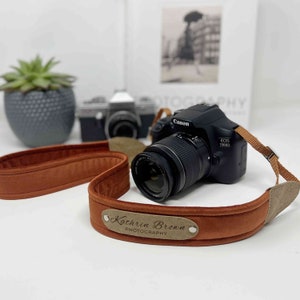 Personalized camera strap, camera strap with engraving for all SLR- and DSLR- cameras