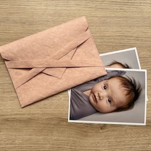Fotoumschläge 13 x 18 cm aus veganem Leder, Verpackung für Hochzeits- und Familienfotografen, Fotoumschlagalbum