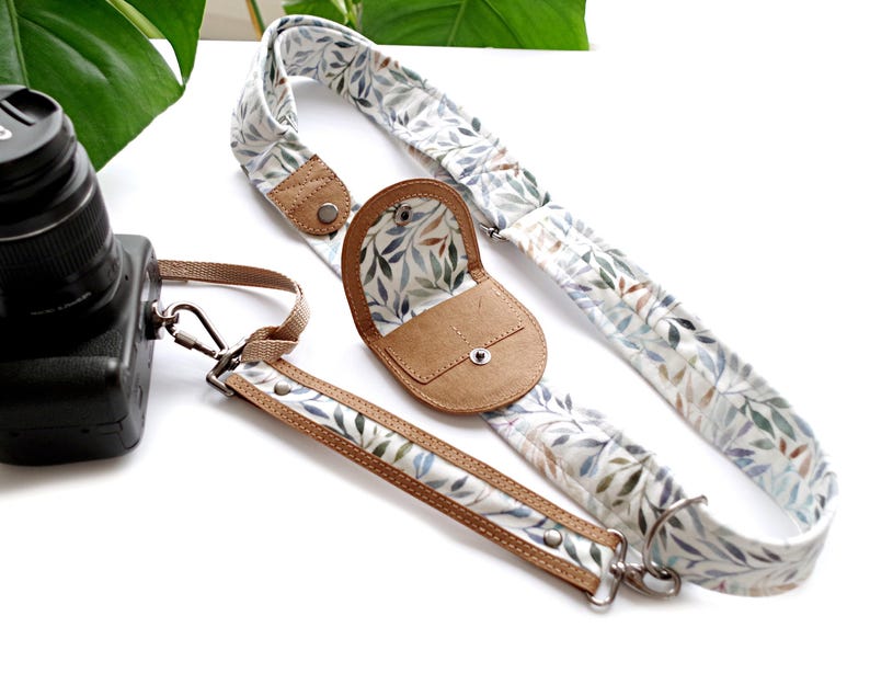 Sling Camera Strap: Cross Body, Adjustable, Vegan, boho style, DSLR Accessory image 6