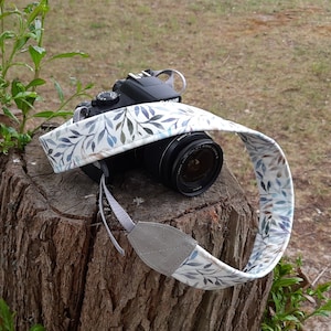 Kameragurt Schultergurt Gürtel Blätter mit grau, in 3 Länge zur Auswahl, für Alle DSLR-Kamera, Vintage Color Neck Gürtel für Canon, Nikon