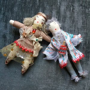Cotton doll sewn entirely by hand