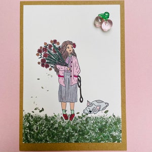 Illustration printanière fleurs