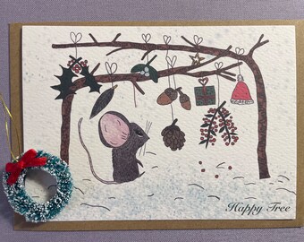 Little mouse greeting card