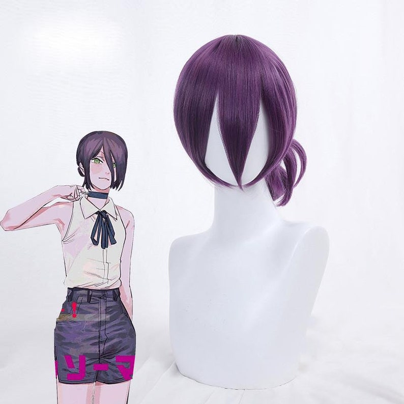 Chainsaw Man Reze Bomb Devil Purple Cosplay Wig Etsy