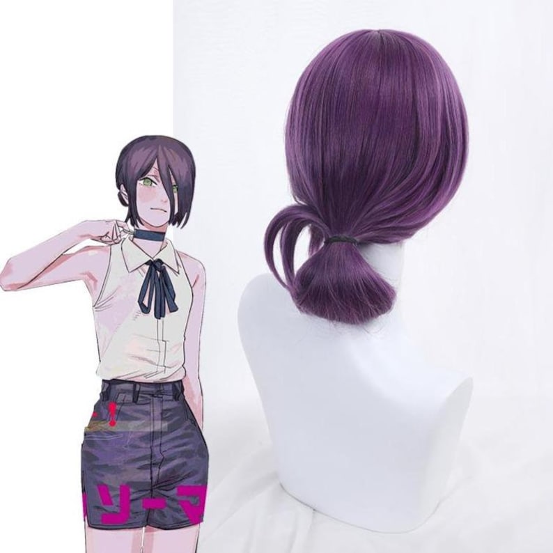 Chainsaw Man Reze Bomb Devil Purple Cosplay Wig Etsy Canada