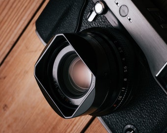 Squarehood para Fujinon XF 23mm f2 / XF 35mm f2 - Negro nuestro Plata