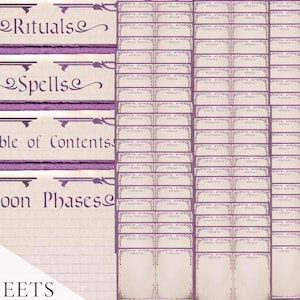 DIY Buch der Schatten Grimoire druckbare Journal Seiten, digitale BoS Wicca heidnische Hexerei, Sabbate, grüne Hexenzauber Ritual kommerzielle Nutzung
