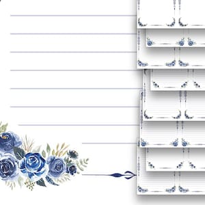 Junk Journal afdrukbare digitale Vintage Floral Rose bekleed & blanco vellen Kit brief schrijfpapier Set DIY briefpapier Digi commercieel gebruik