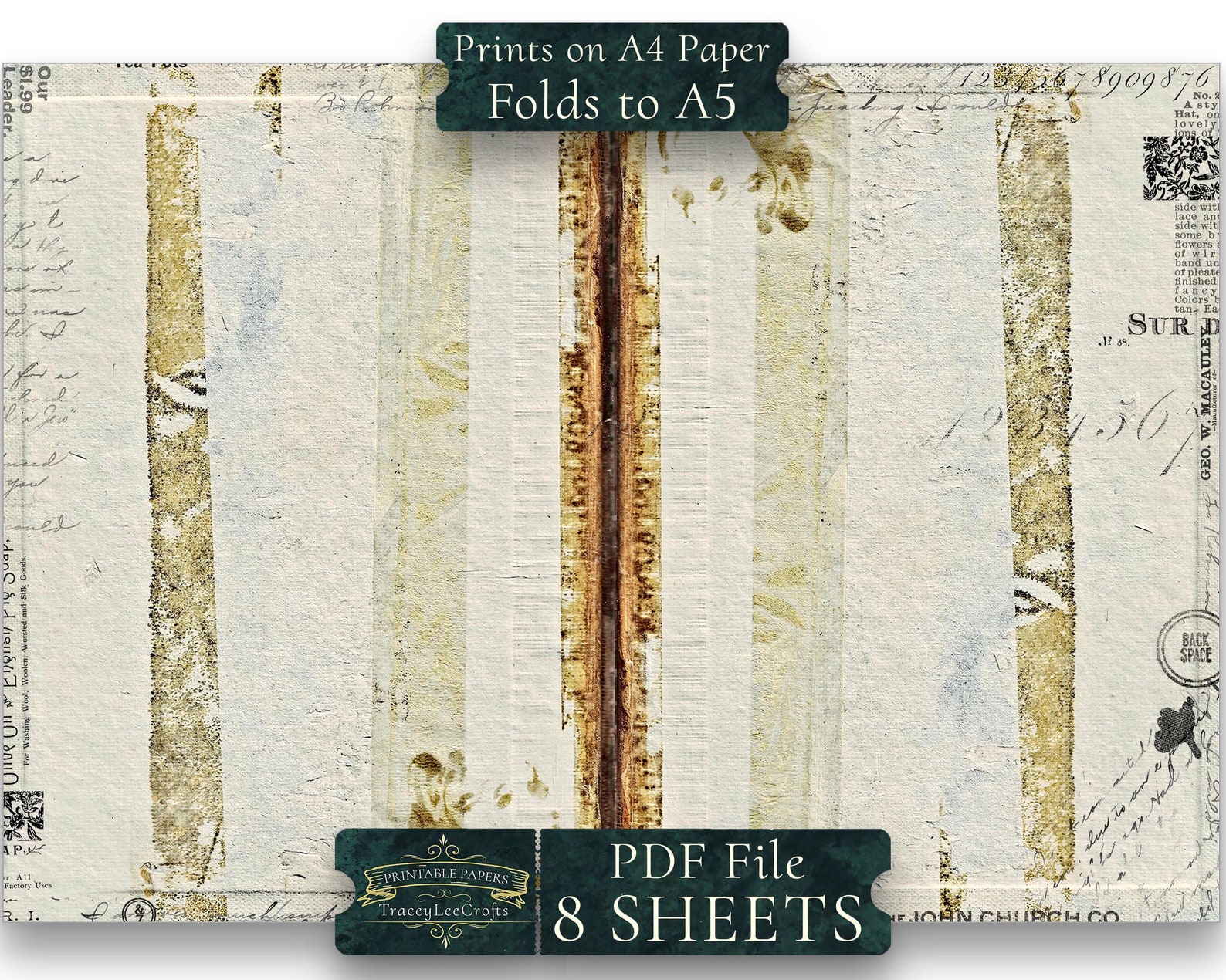 Printable Old Book Pages Vintage - Il 1588xN.3782511688 Lhle 