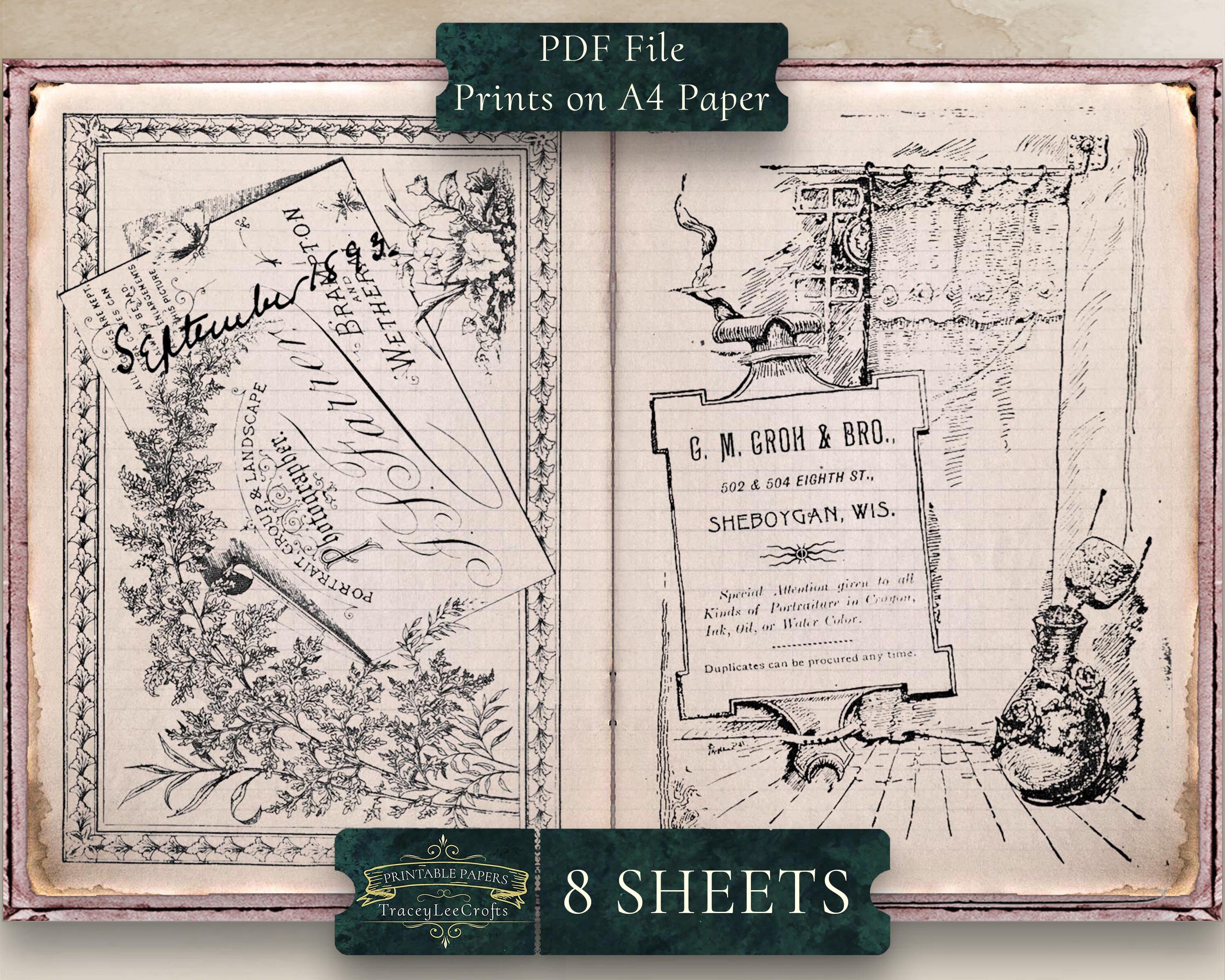 Vintage Artist Ephemera Junk Journal Printable Digital - Etsy Sweden