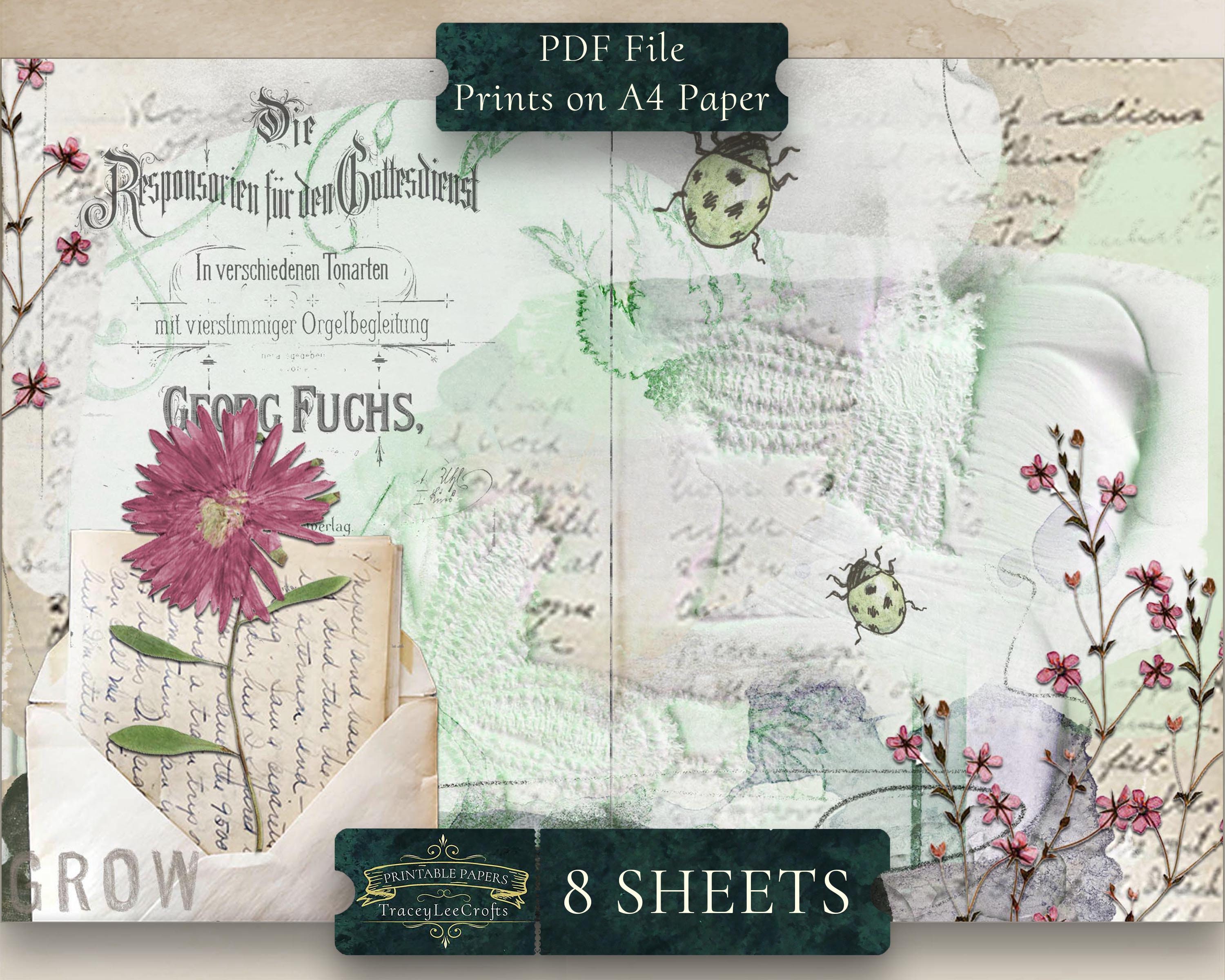 Wildflowers Journal Kit Printable Dried Flowers Diary Pages Etsy