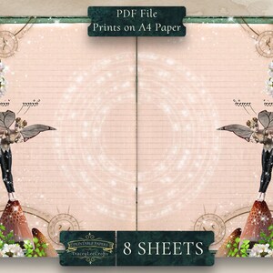 May include: Printable paper sheets featuring a fairy with wings standing on a mushroom, surrounded by flowers and a green background. The text "Printable Papers TraceyLeeCrafts 8 SHEETS" is at the bottom of the image.
