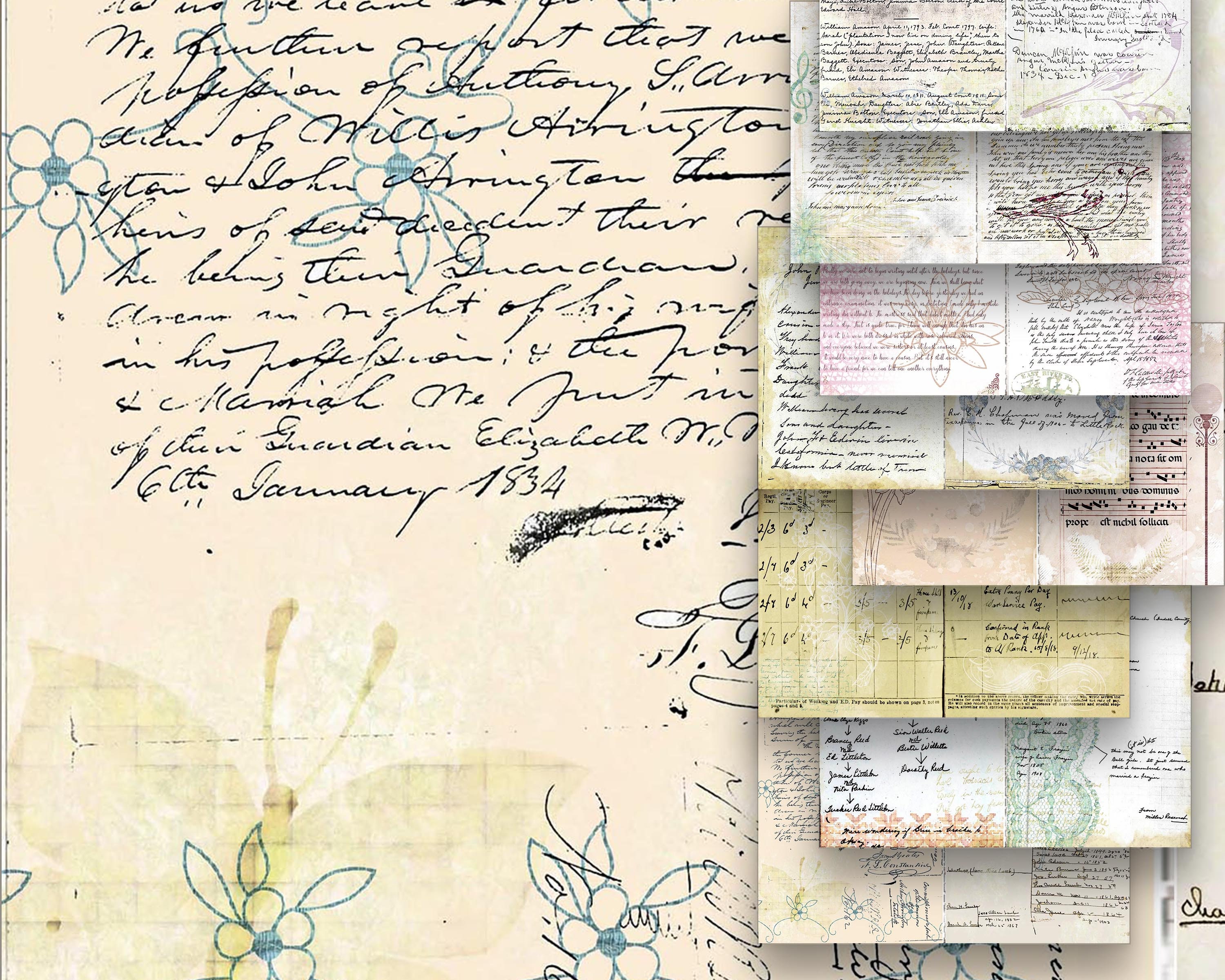 digital vintage letters documents ephemera junk journal etsy ireland