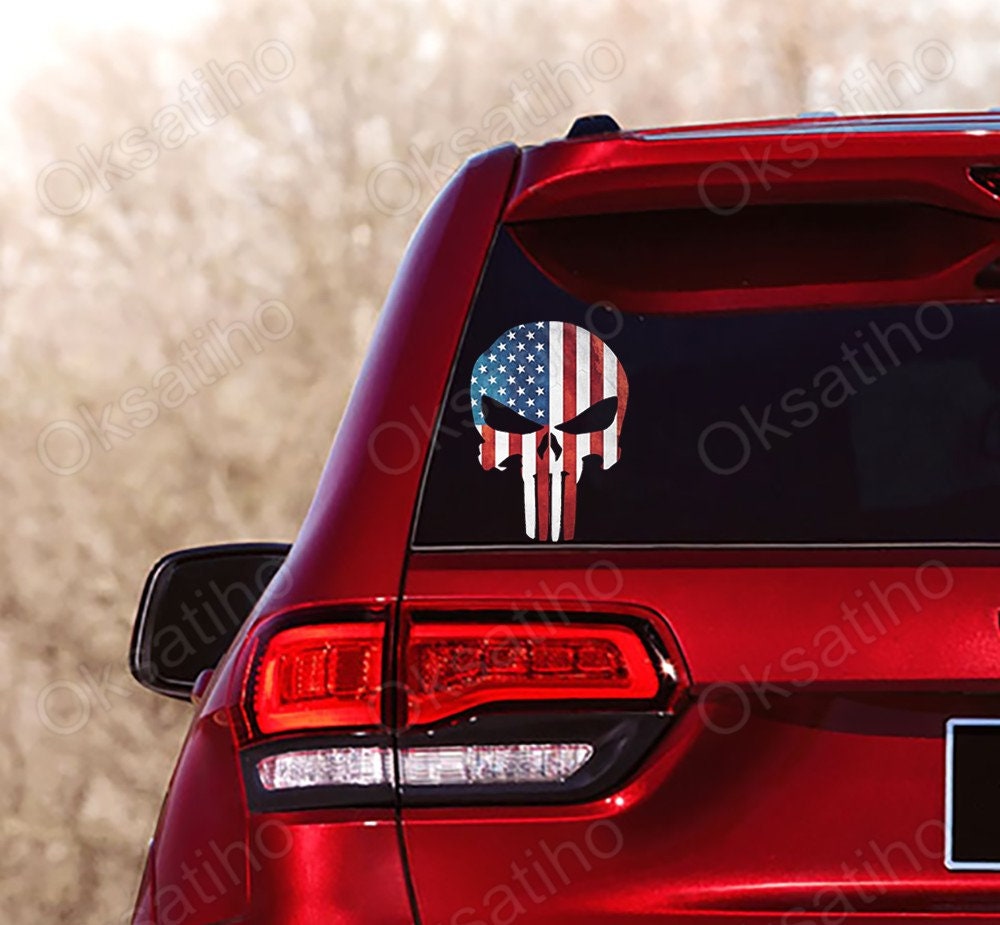 Corvette C6 American Flag Decal is 6/" x 4/"