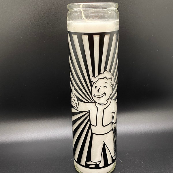 Fallout Vault Boy SVG File Digital Download for Pillar Candles or Tumblers