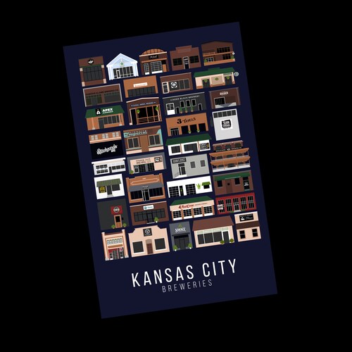 KC Skyline Kansas City Print Kansas City Watercolor Poster Etsy