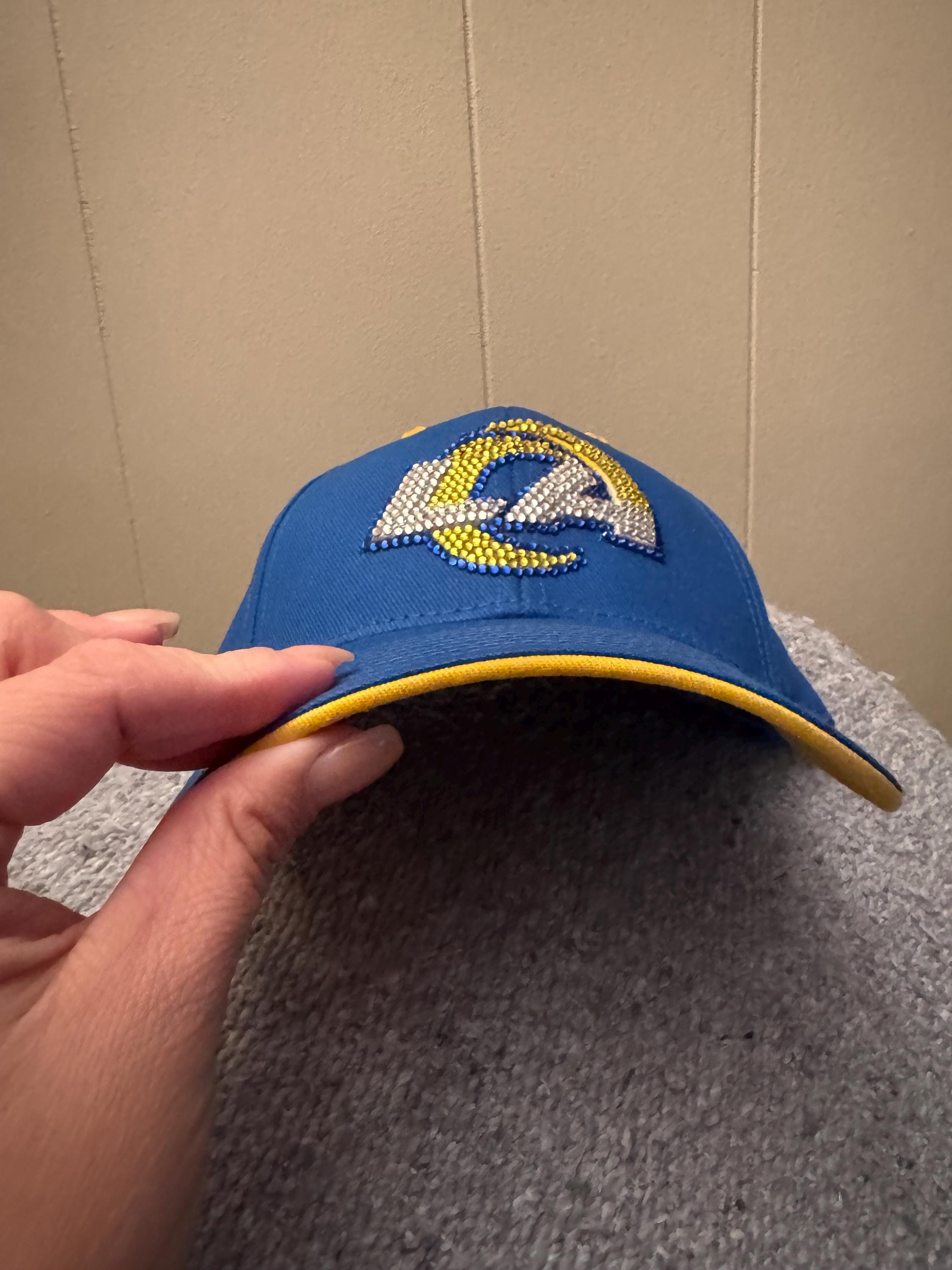 NWT Rhinestone Los Angeles Rams hat Rhinestone Rams Hat - Etsy main image 4