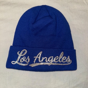 Rhinestone Dodger Beanie