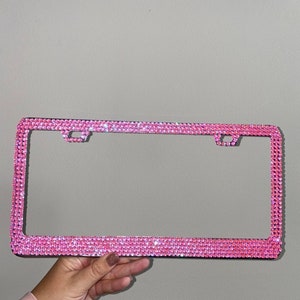 Barbie Pink Rhinestone License Plate Frame