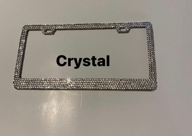 Crystal License Plate Frame Cover Etsy