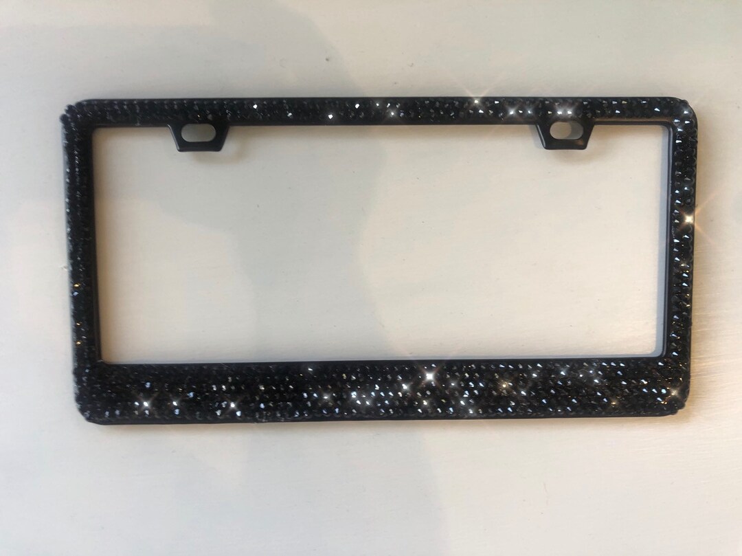 Swarovski Crystal License Plate Frame Etsy