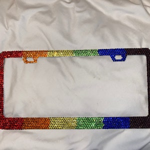 Rainbow  License Plate Frame