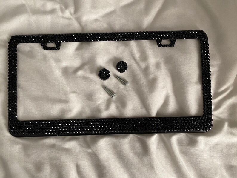 Swarovski Crystal License Plate Frame Etsy