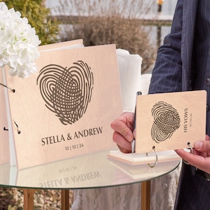 "Hochzeitsgelübde aus Holz im 2er-Set ""His and Her"" zur Verlängerung der Hochzeit."