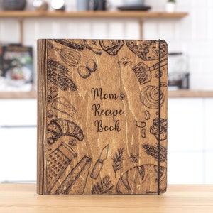 Custom Blank Recipe Book Christmas Gift Personalized Cookbook Journal for Him Her