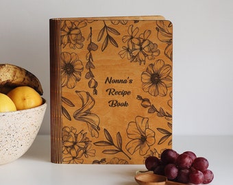 Personalized Journal Blank Recipe Book Custom Recipe Binder Mothers Day Gift Christmas