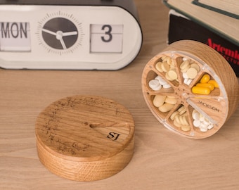 Wöchentliche Pillendose Reisepille Etui für Geldbörse Pill Organizer Kleine niedliche Pillenbox Medikamente Organizer Pillenbehälter Geburtenkontrolle Fall