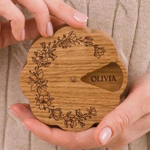 Cute Pill Organizer, Wooden Weekly Pill Box, Pill Case For Purse, Medication And Vitamin Organizer, Pill Container Daily Medication Log