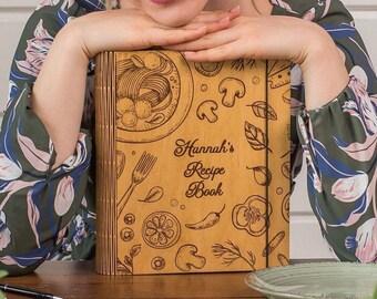 Recipe Binder Personalized Mom Gifts For Birthday Wooden Recipe Book Mothers Day