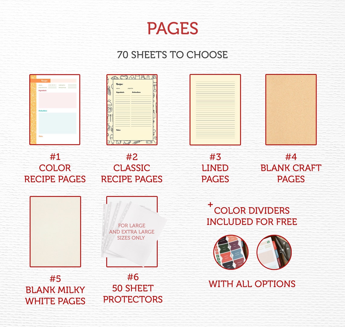 Blank Recipe Book Binder Etsy