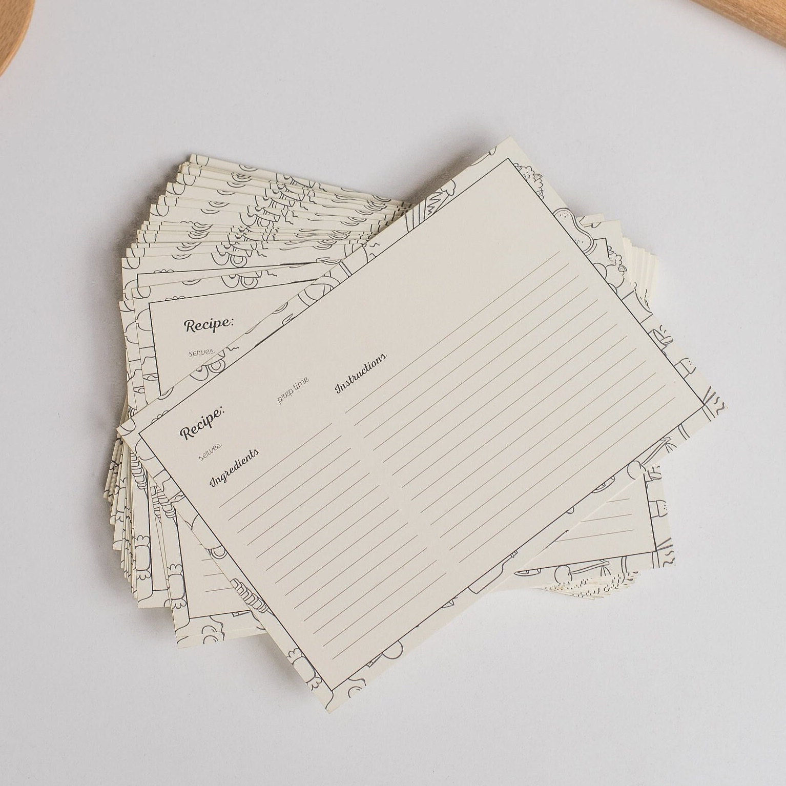 Recipe Cards 4x6 for Recipe Box 350 gsm Paper