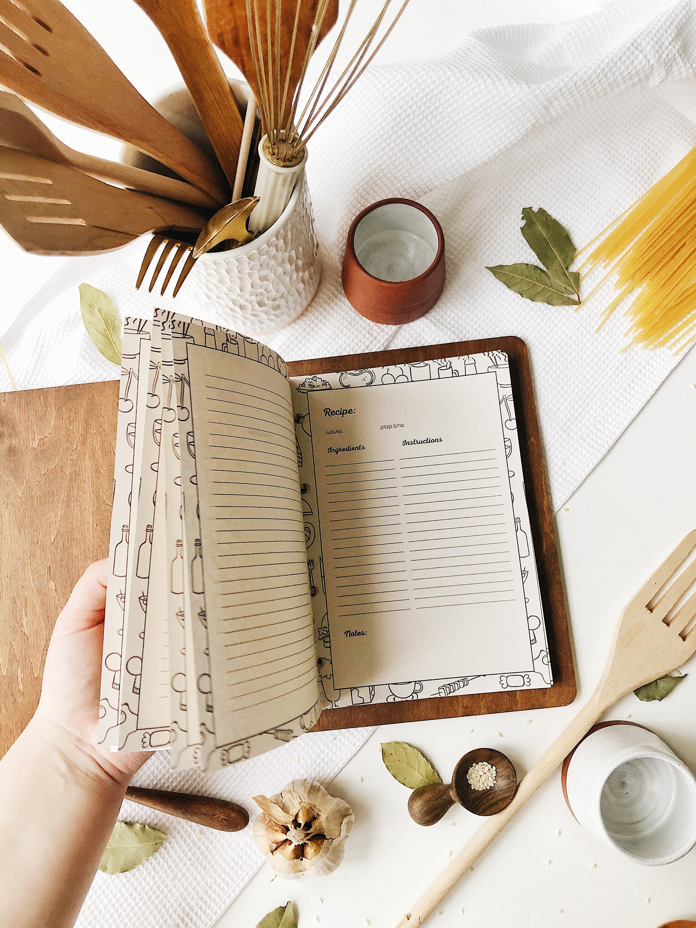 Custom Recipe Book Personalized Blank Recipe Binder Cookbook Etsy