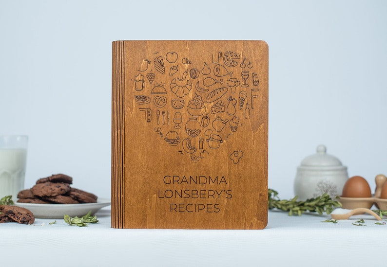 Blank Recipe Book Gift for Close Person Custom Recipe Binder Etsy
