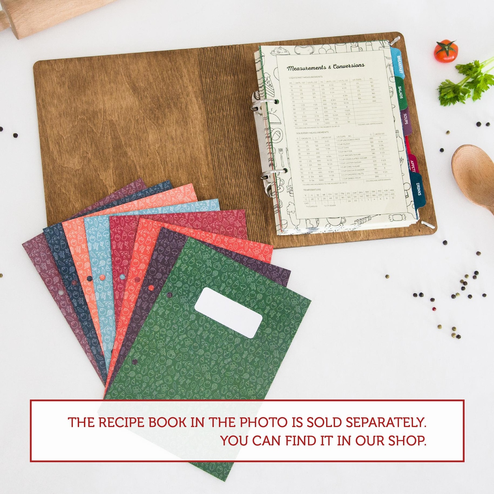 Recipe Binder Dividers With Stickers for Blank Family Recipe Book - Etsy