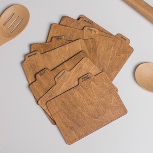 Intercalaires et fiches de recettes pour la boîte de recettes 4 x 6
