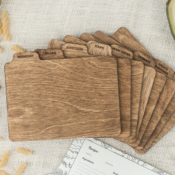 Recipe Box Dividers Etsy