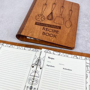 Blank recipe book binder