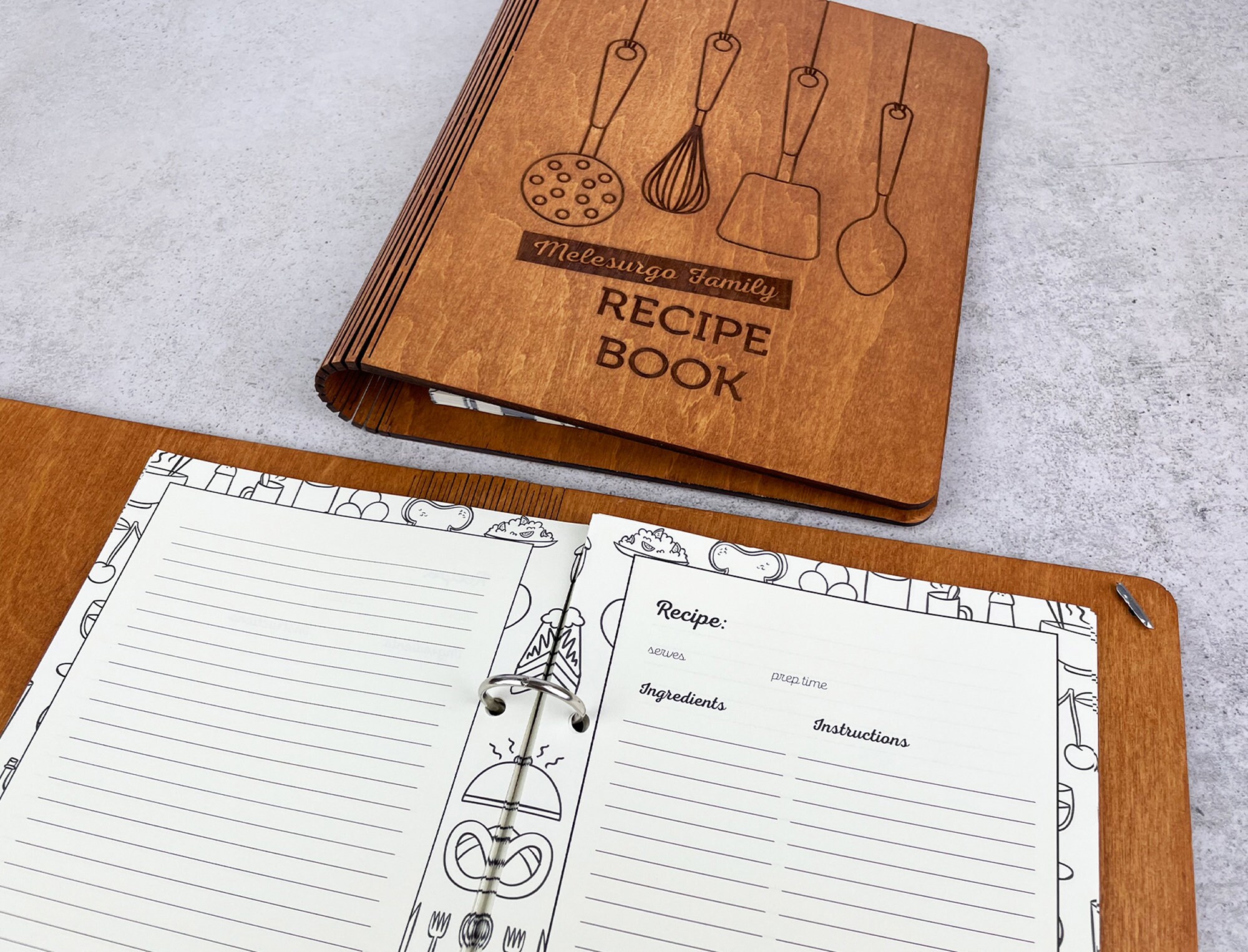 Blank recipe book binder | Etsy